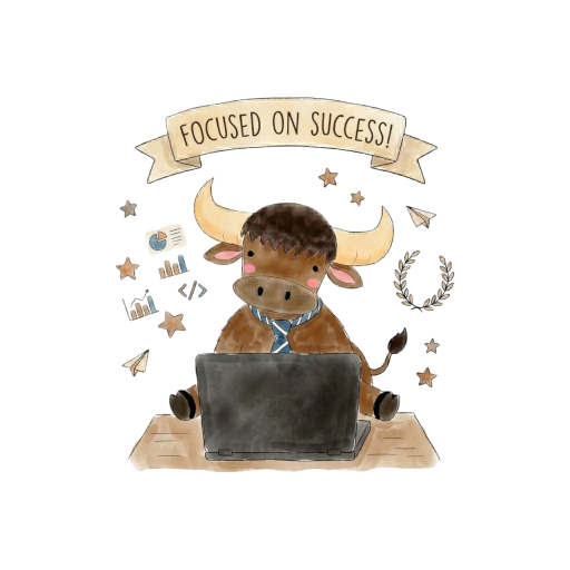 Yak-kun focused on success at laptop